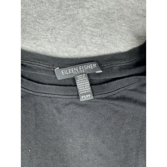 Eileen Fisher Stretch Knit Round Neck Sleeveless Slim Dress Black Petite Small - Picture 3 of 6